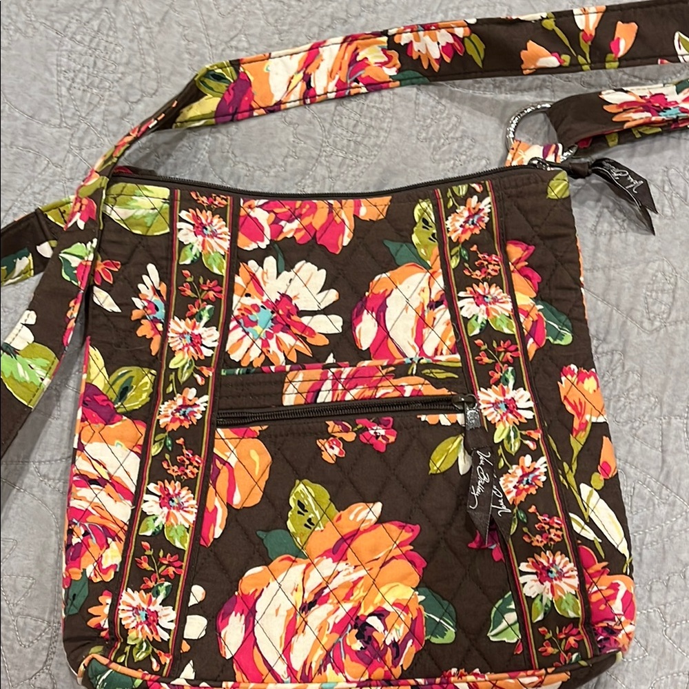 Vera Bradley Brown Floral Crossbody Bag